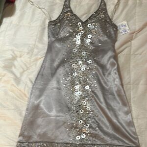 Silver Sequin Dress